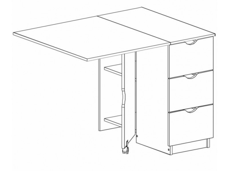 Стол-тумба СТ-01, раскладной