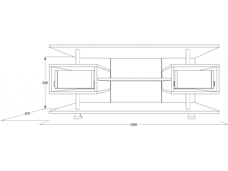 Фант-9 Тумба ТВ 1200мм. [Фант]