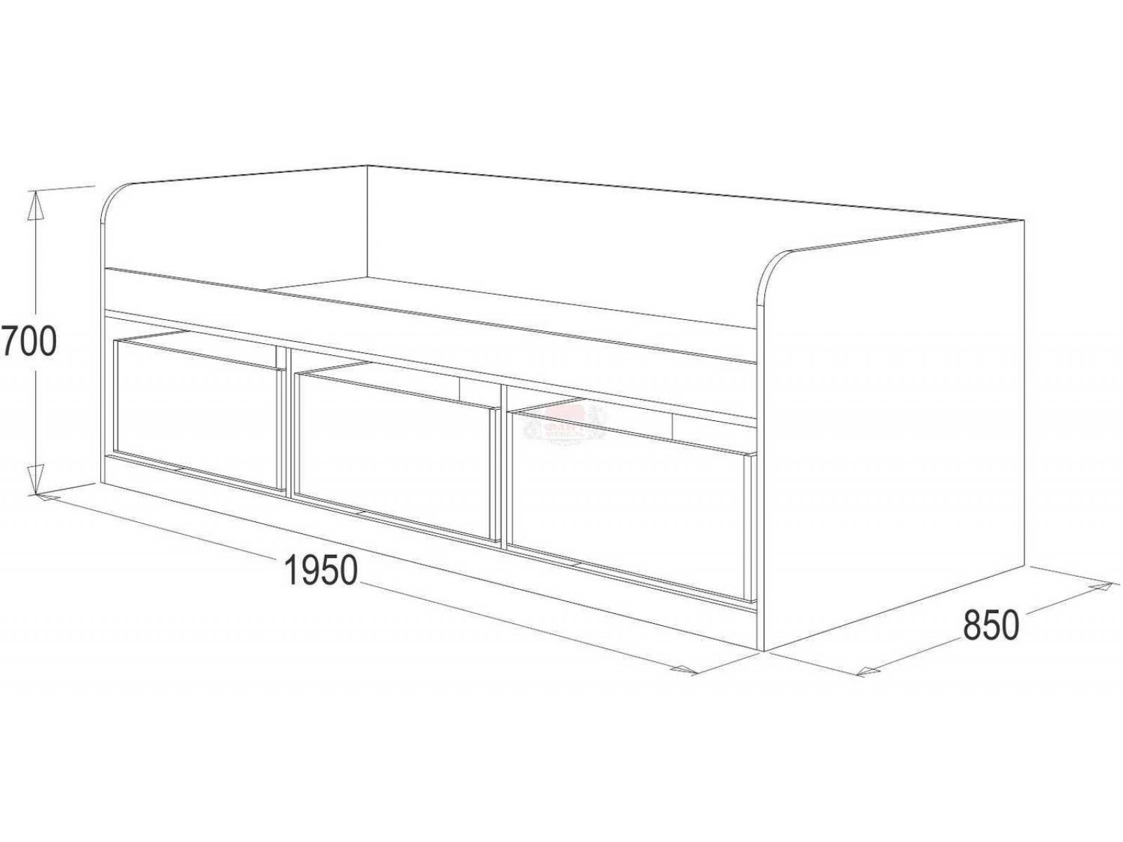 Кровать фант с ящиками