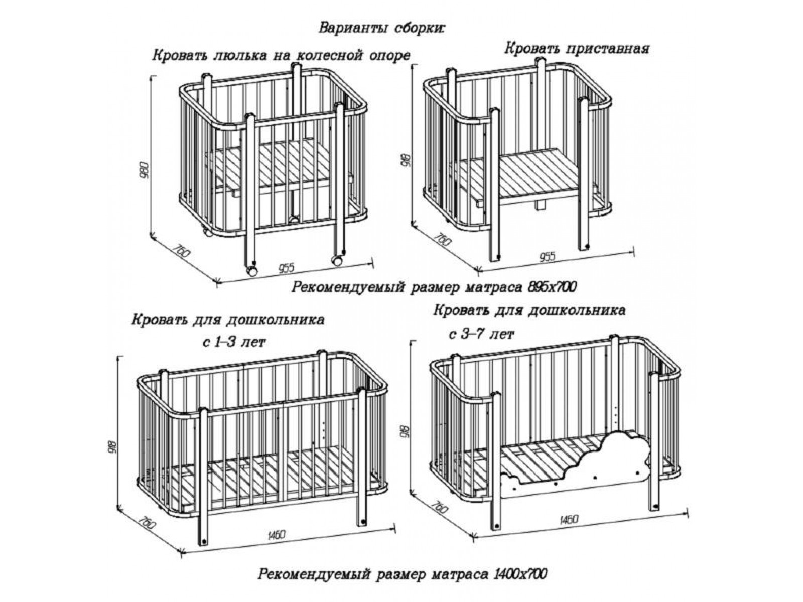 Купить Оливия базовая кроватка детская в интернет-магазине «Мебель-онлайн».