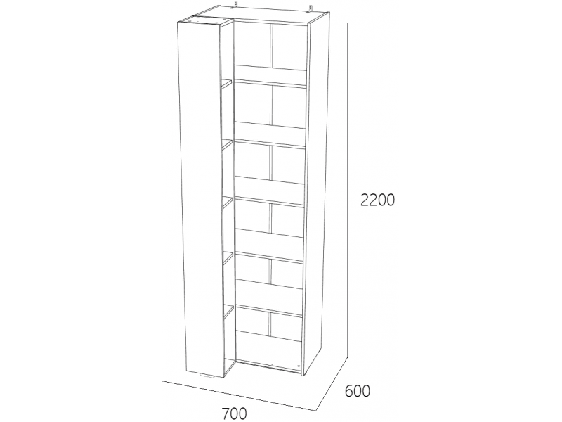 Арден 200.07 Шкаф, Левый [Арден]