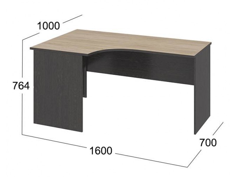 Успех-2 ПМ-184.06 Стол угловой письменный 1600х1000 [Успех-2]